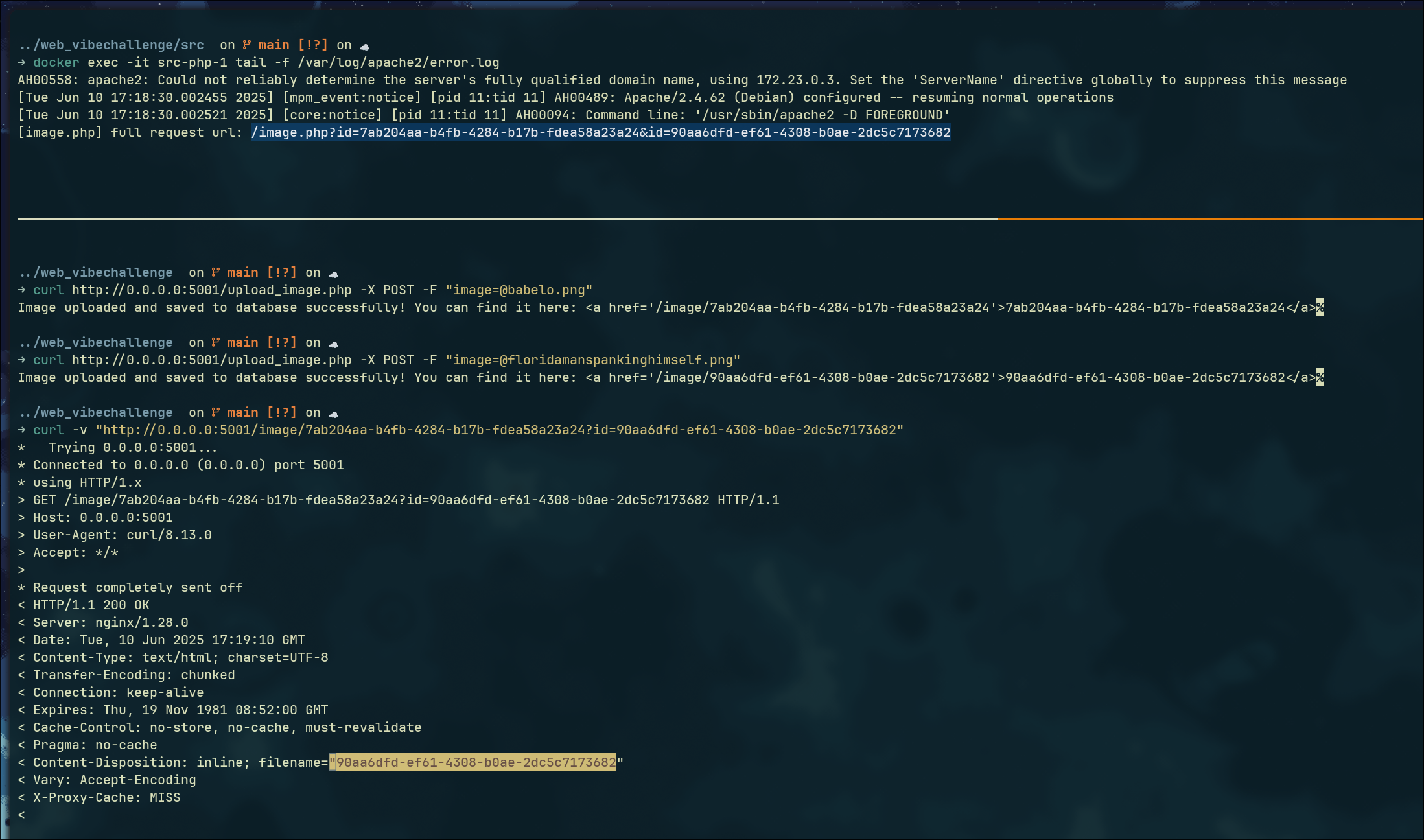 clobbering the id parameter