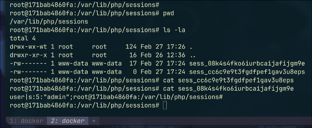 empty session cookie